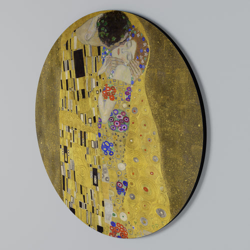 THE KISS Round Wall Art