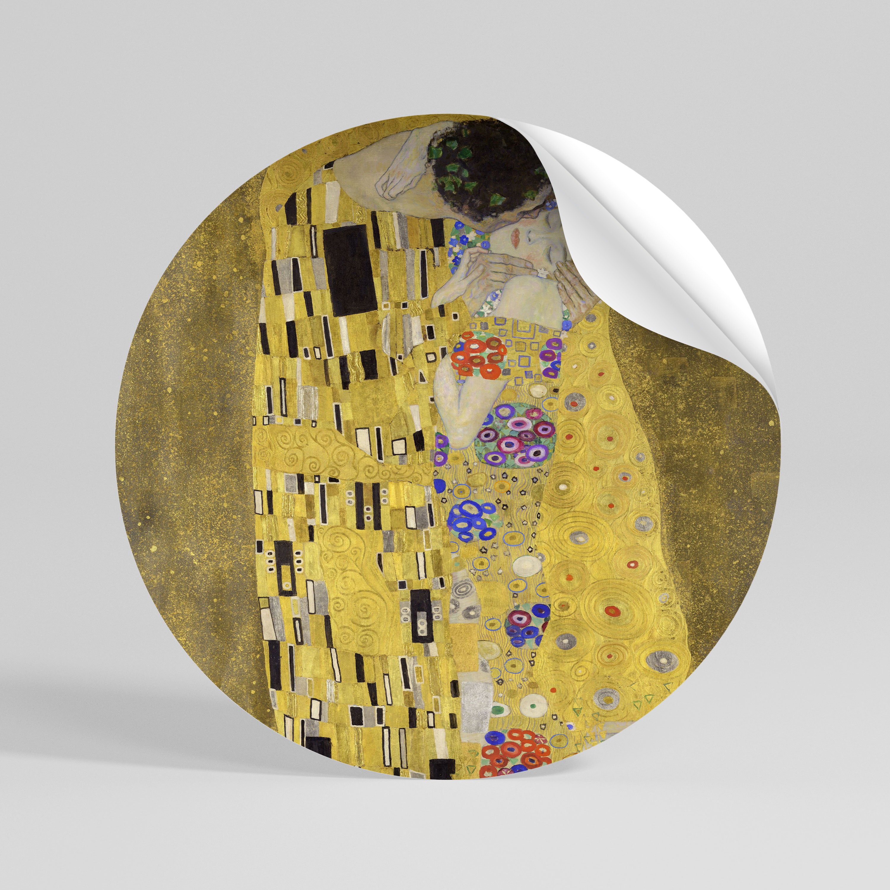 THE KISS Αυτοκόλλητη Αφίσα στρογγυλή