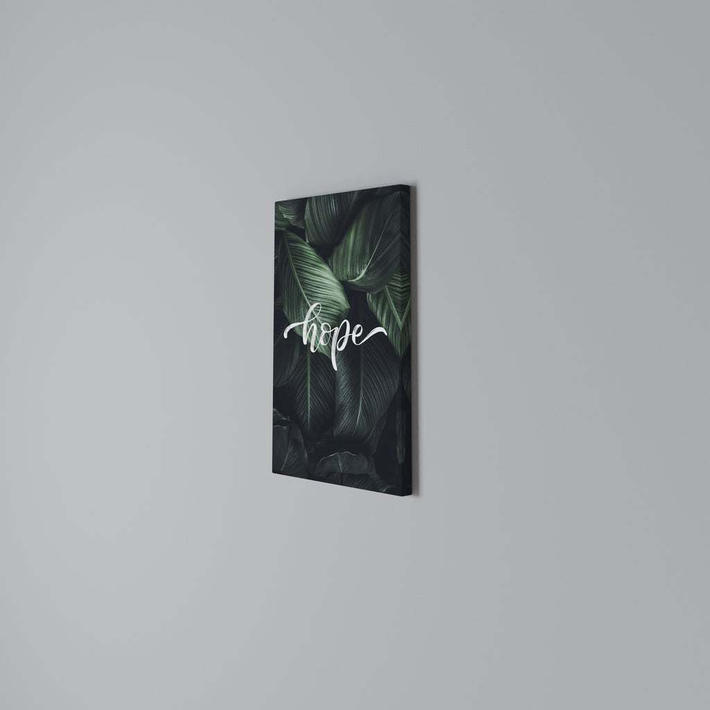 GREEN WHISPERS OF HOPE Vertical Canvas Print