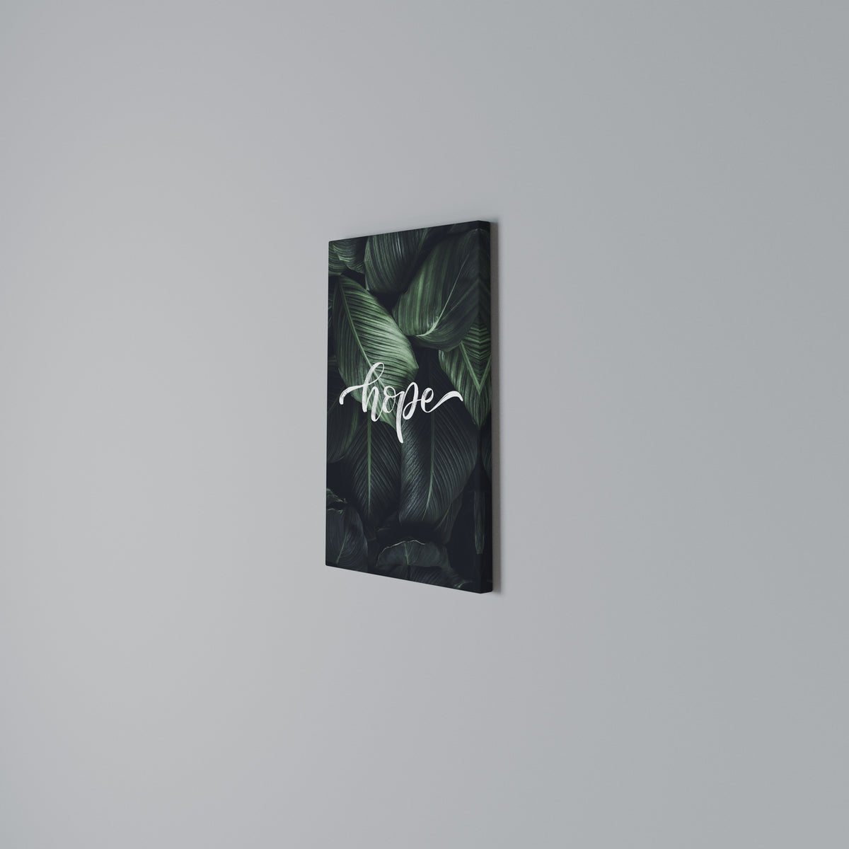 GREEN WHISPERS OF HOPE Vertical Canvas Print