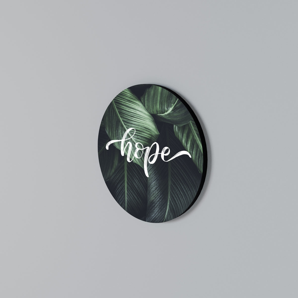 GREEN WHISPERS OF HOPE Round Wall Art