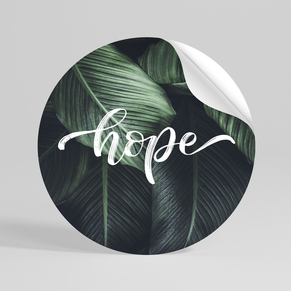 GREEN WHISPERS OF HOPE Runder Wandsticker zum Abziehen und Aufkleben