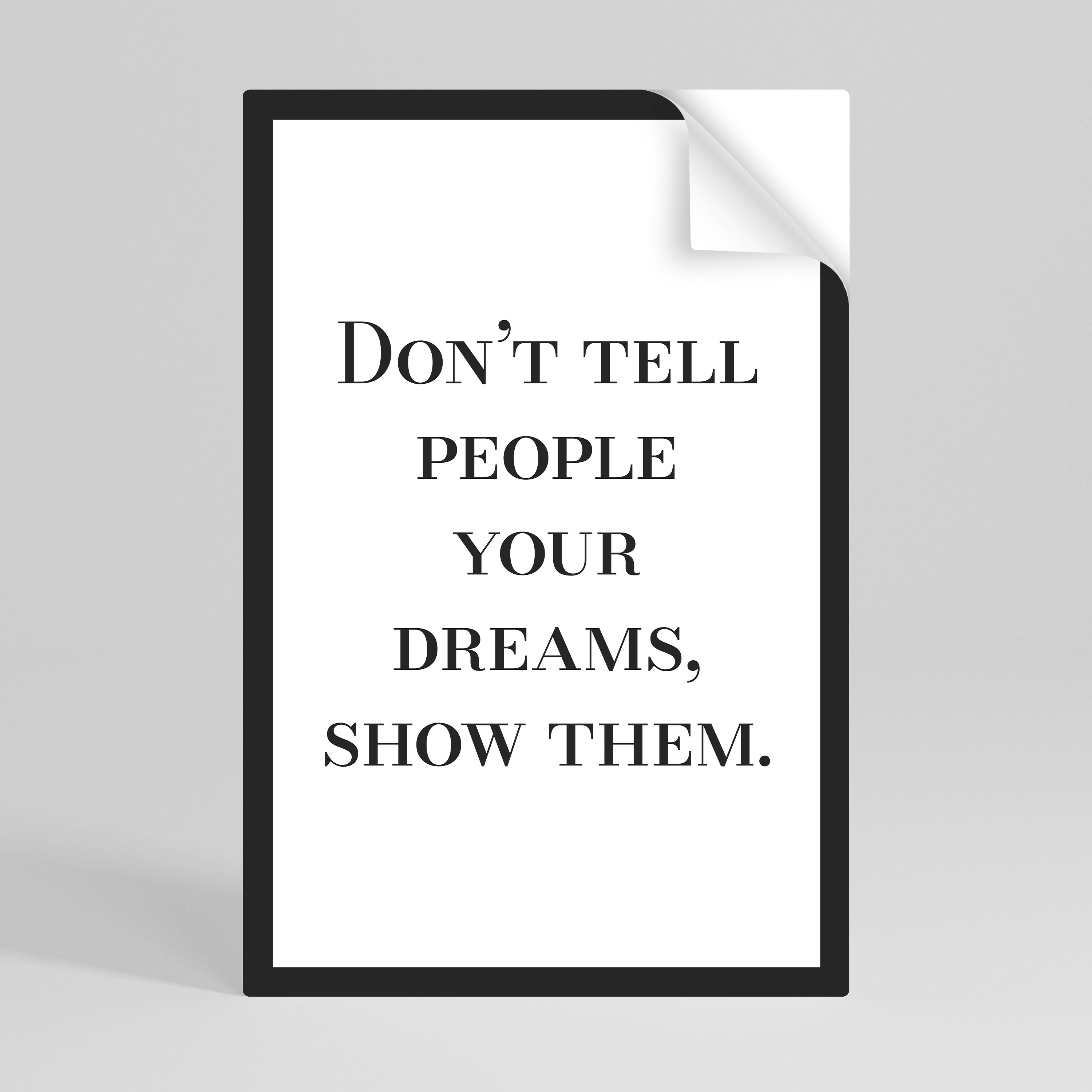 DREAMS IN ACTION Peel and Stick Vertical Poster