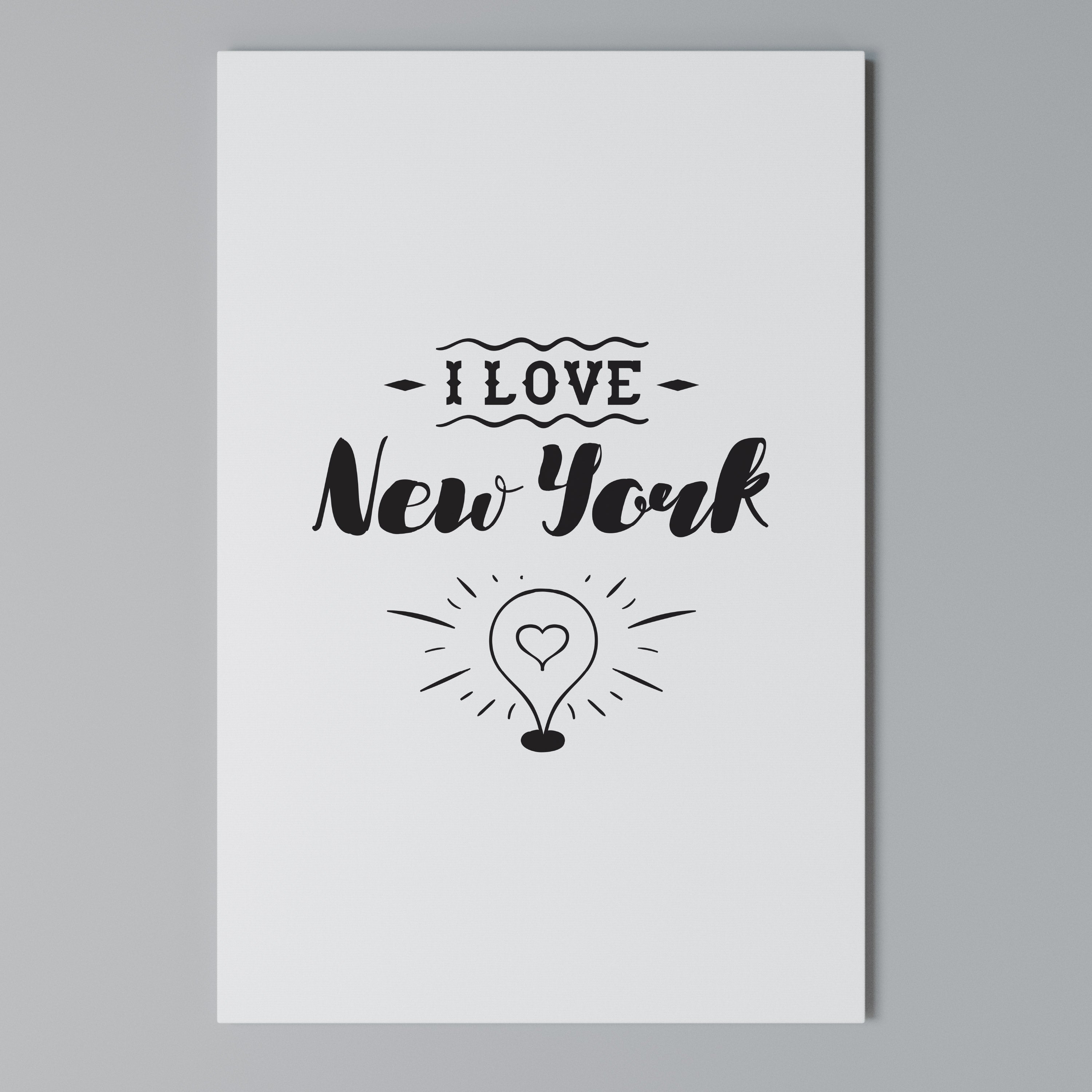 I LOVE NEW YORK Vertical Canvas Print