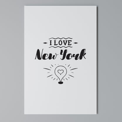 I LOVE NEW YORK Κατακόρυφος Πίνακας σε Καμβά