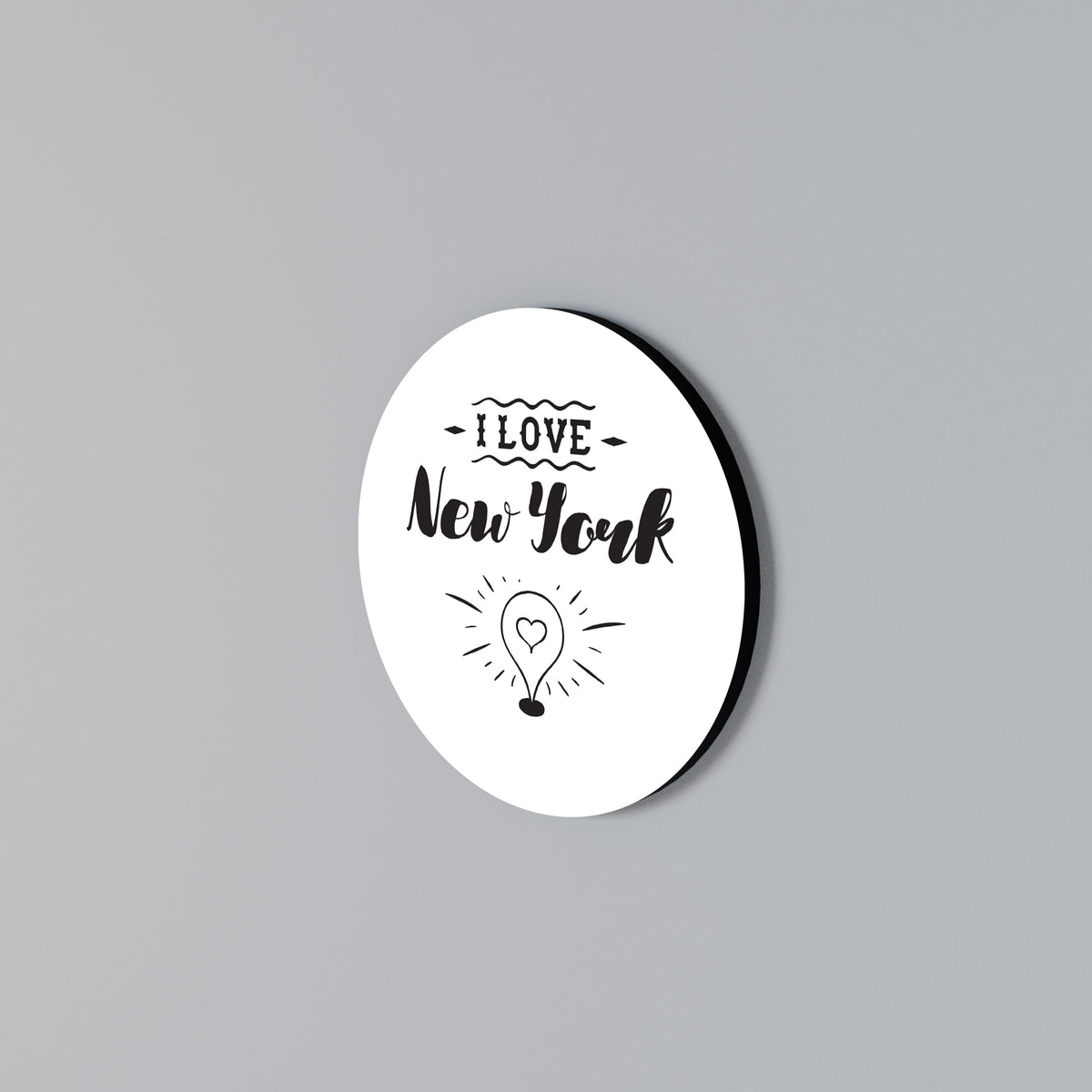 I LOVE NEW YORK Round Wall Art