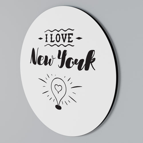 I LOVE NEW YORK Arte de pared redondo