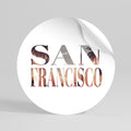 SAN FRANCISCO Peel and Stick Round Sticker