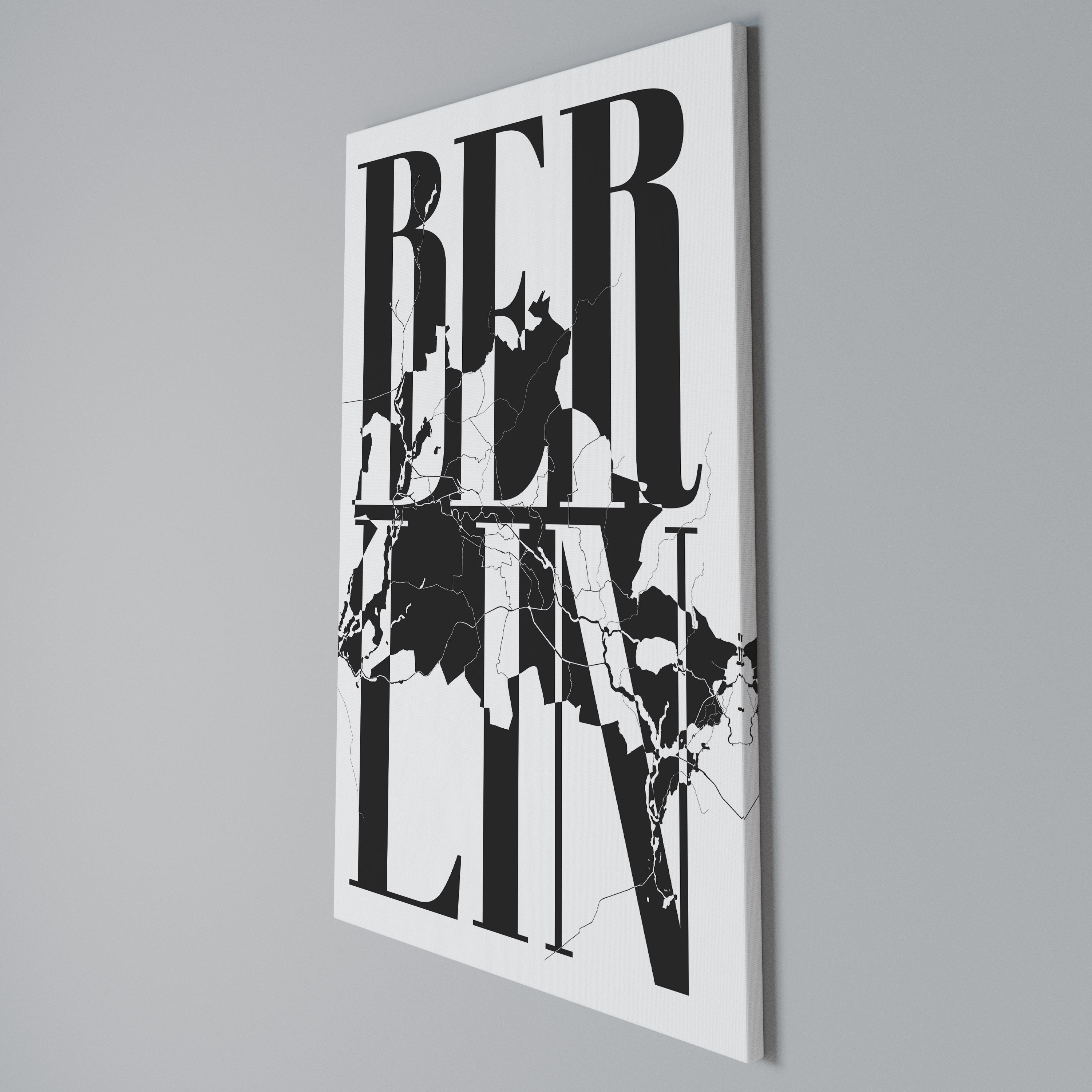 BOLD HORIZONS OF BERLIN Vertical Canvas Print