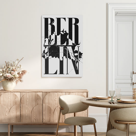 BOLD HORIZONS OF BERLIN Vertical Canvas Print