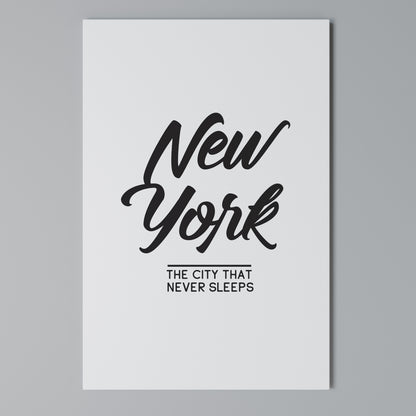 AWAKE IN NYC Κατακόρυφος Πίνακας σε Καμβά