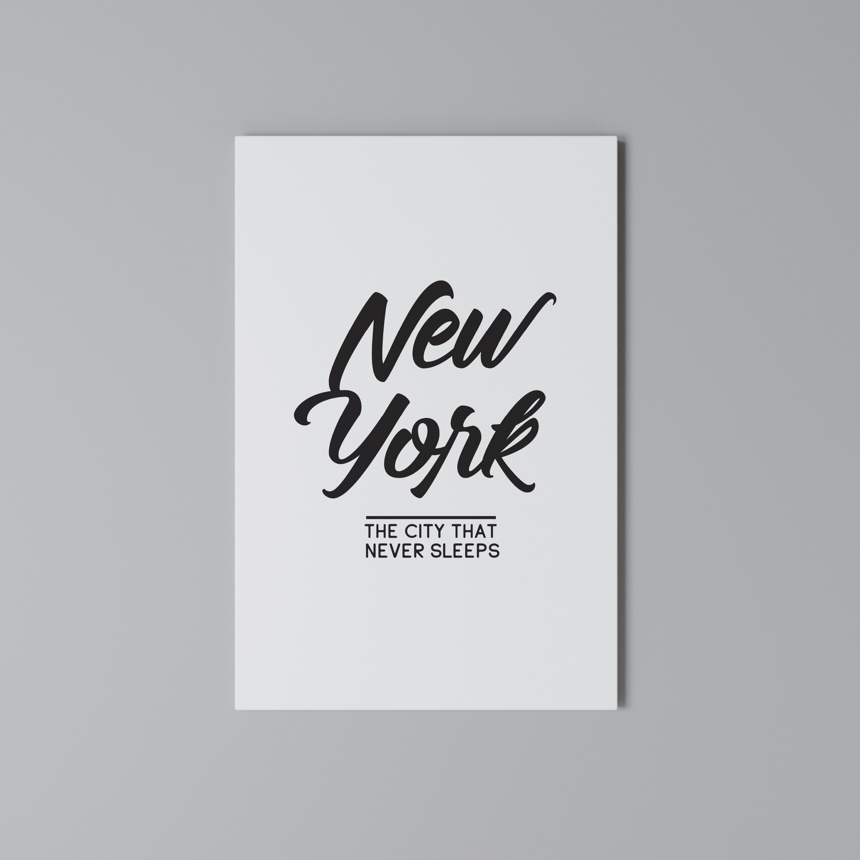 AWAKE IN NYC Vertical Canvas Print