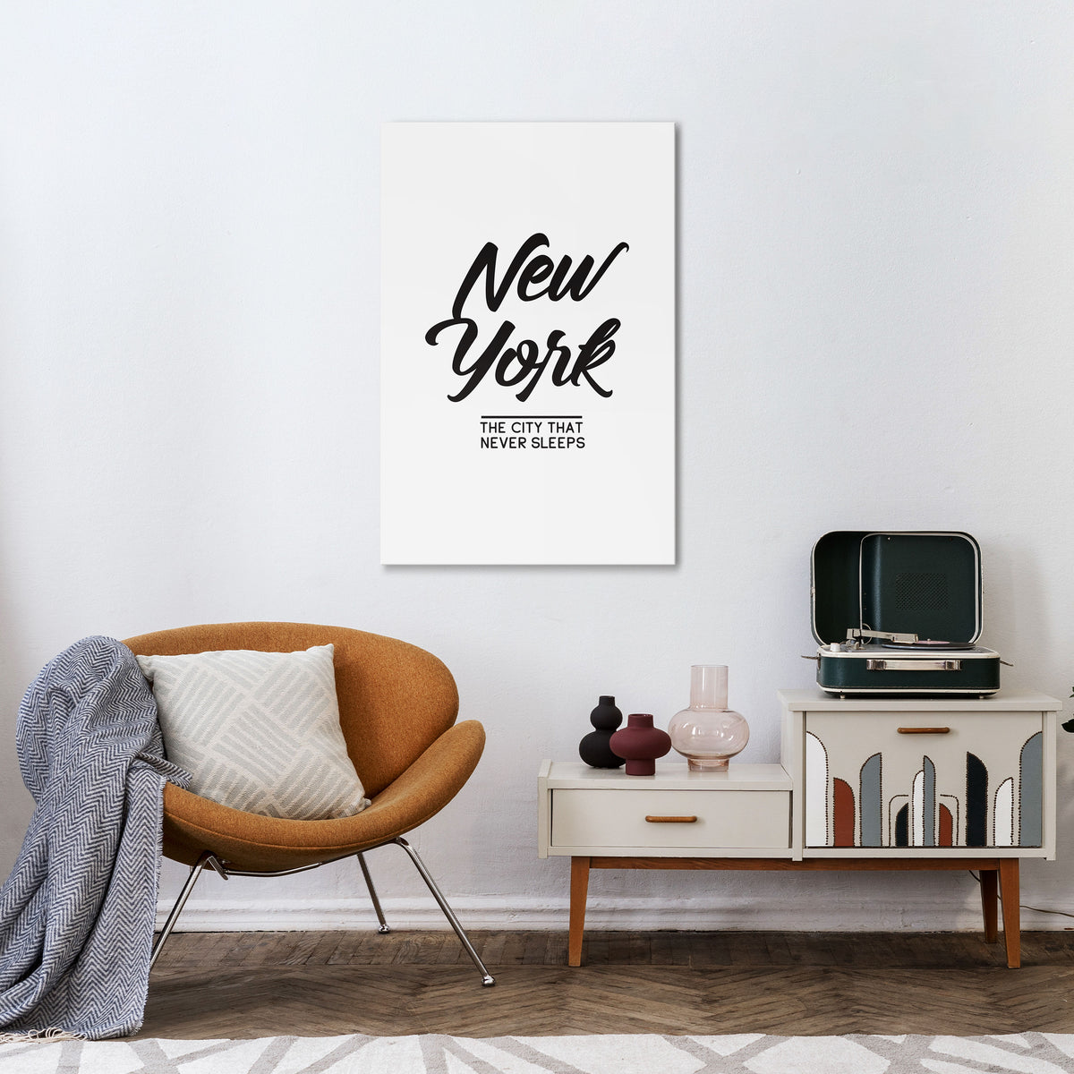 AWAKE IN NYC Κατακόρυφος Πίνακας σε Καμβά