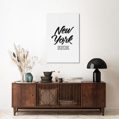 AWAKE IN NYC Κατακόρυφος Πίνακας σε Καμβά
