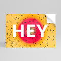 HEY THERE Póster adhesivo horizontal