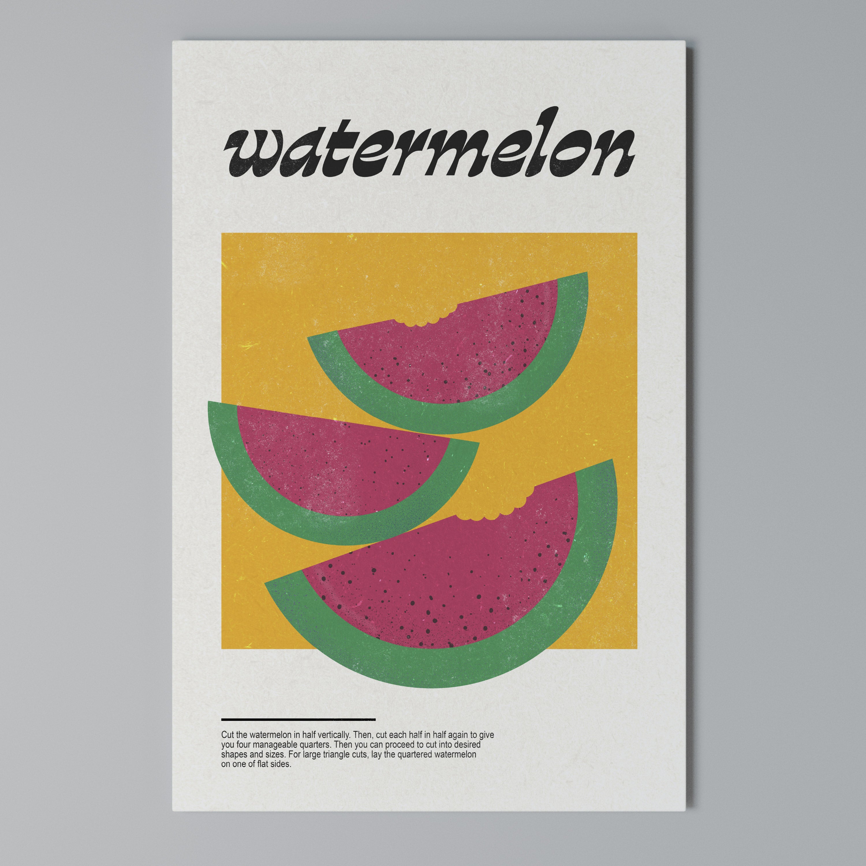 WATERMELON WHIMSY Vertical Canvas Print