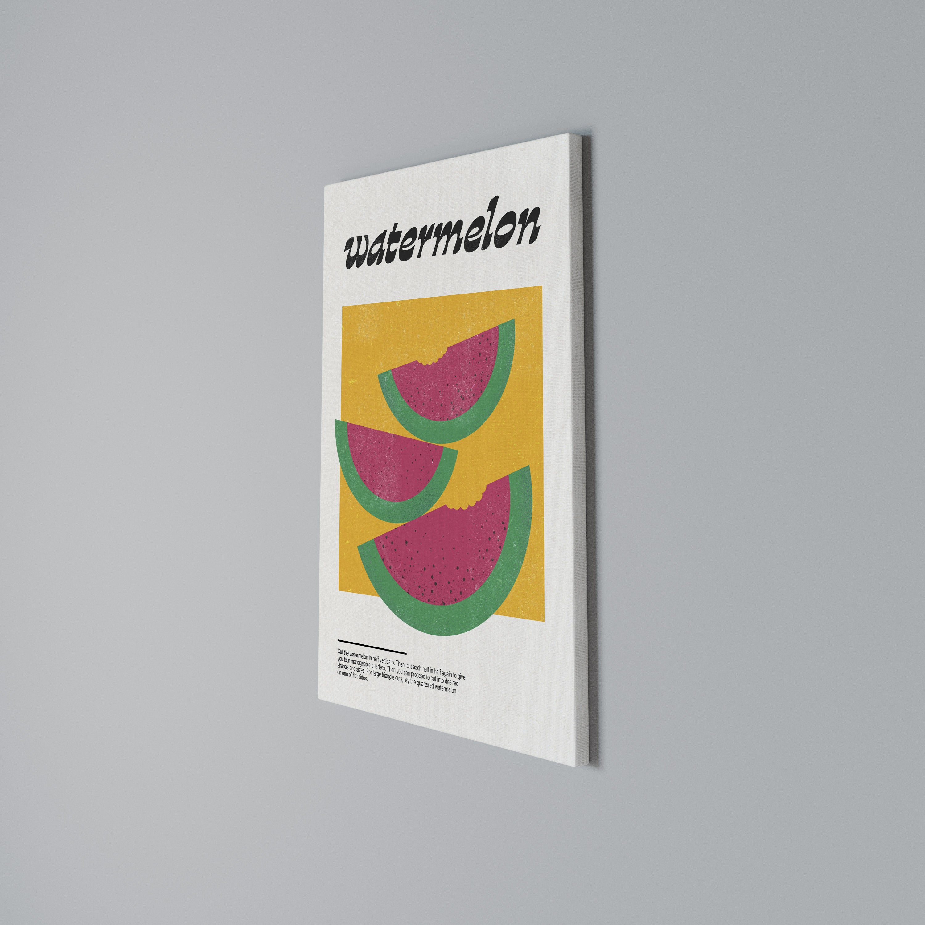 WATERMELON WHIMSY Vertical Canvas Print