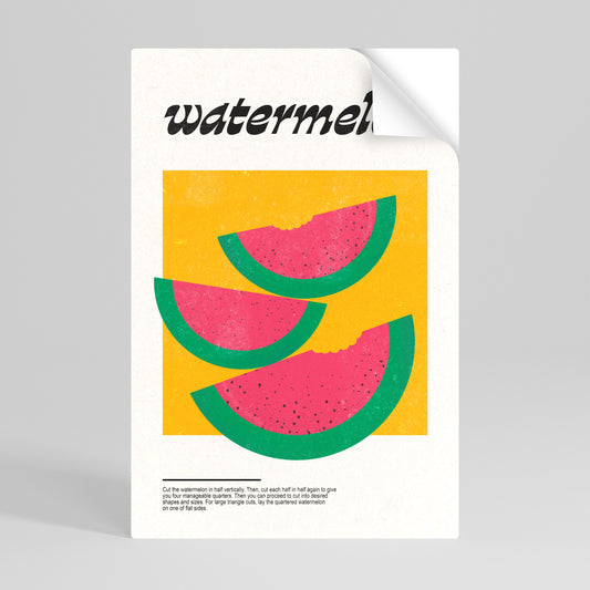 WATERMELON WHIMSY Selbstklebendes Poster - Hochformat