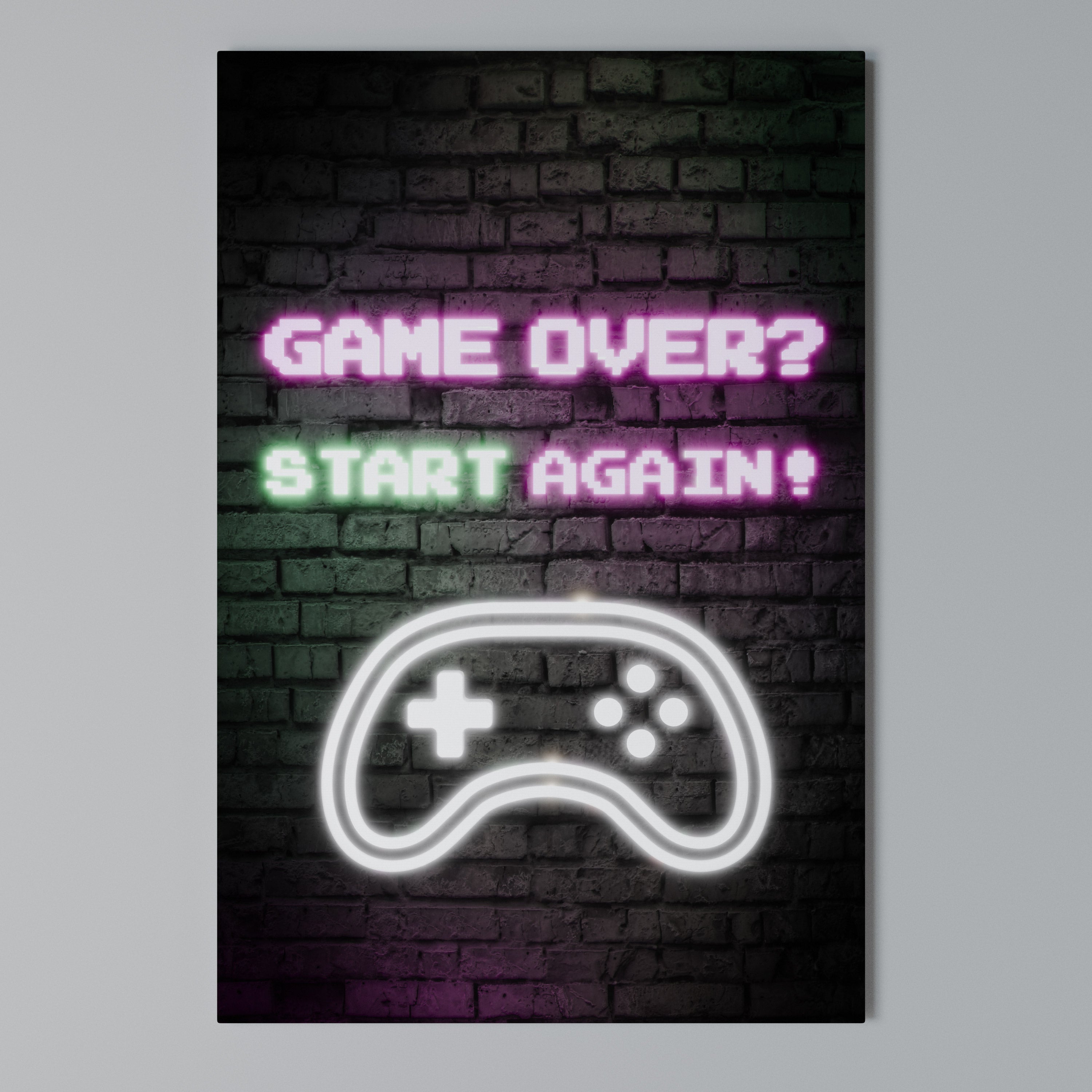 RESPAWN YOUR ADVENTURE Vertical Canvas Print
