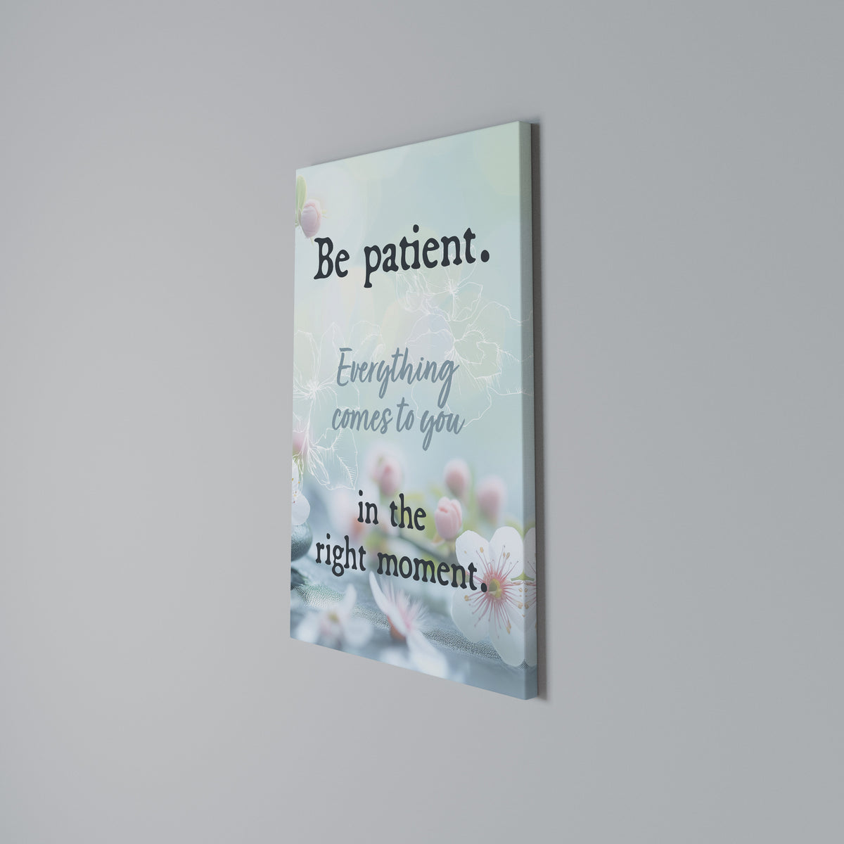 PATIENCE IN BLOOM Vertical Canvas Print