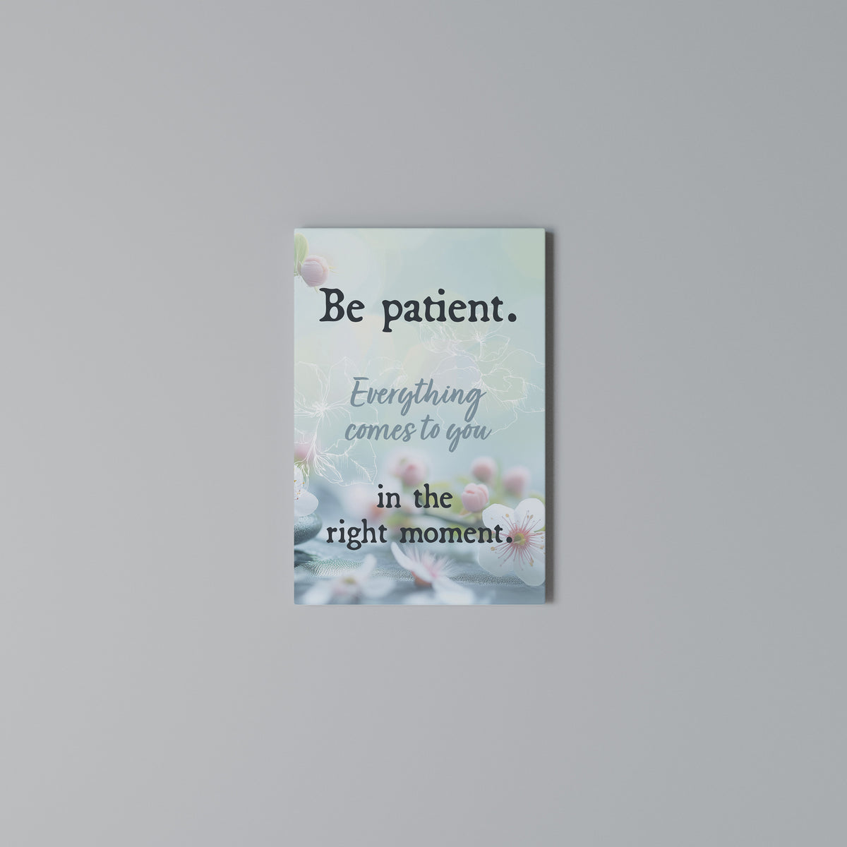 PATIENCE IN BLOOM Vertical Canvas Print