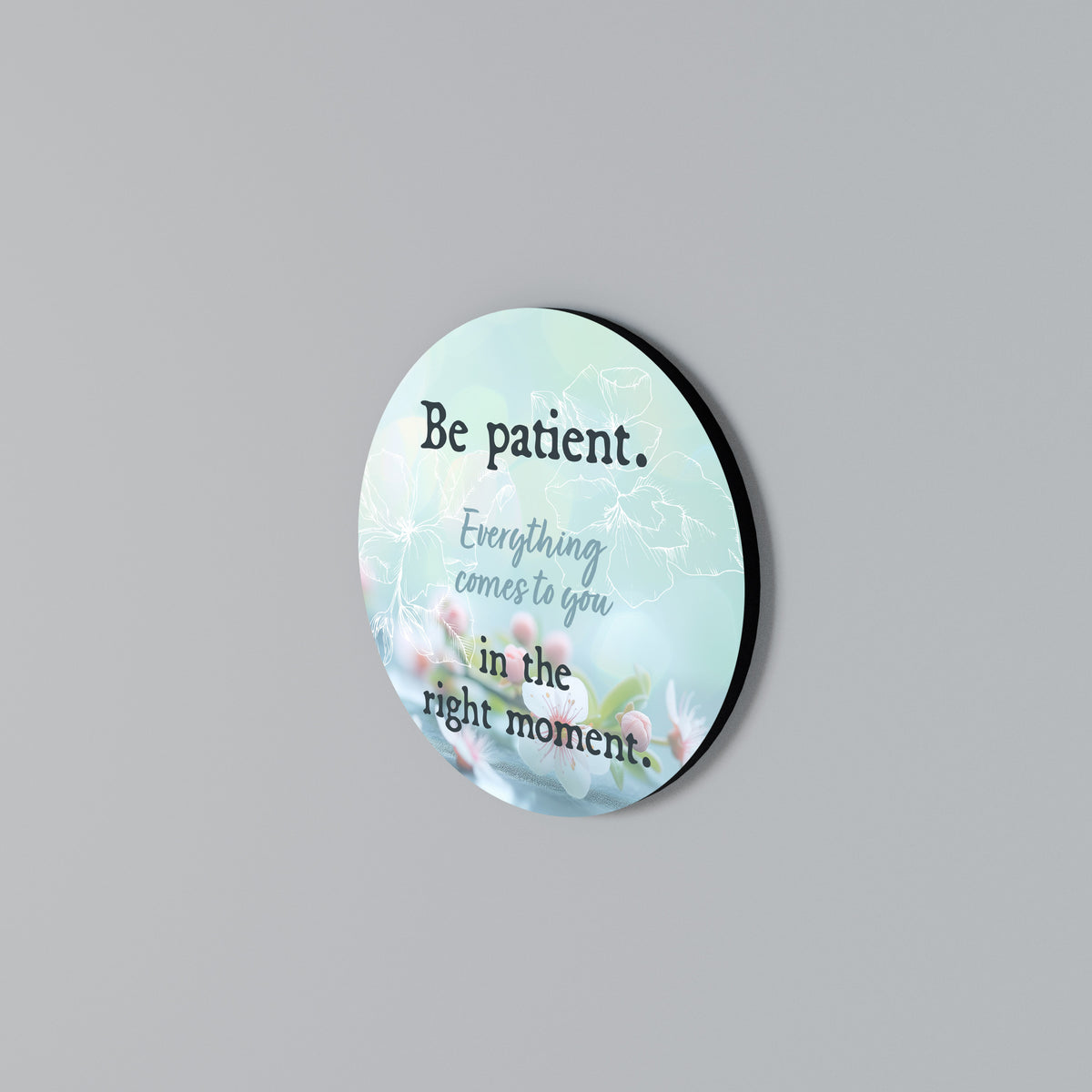 PATIENCE IN BLOOM Round Wall Art