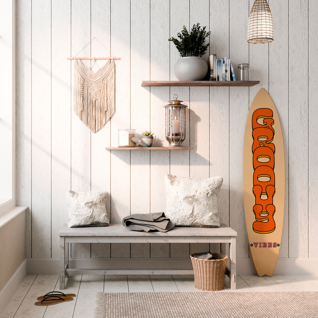 GROOVY VIBES Surfboard Decorative Panel