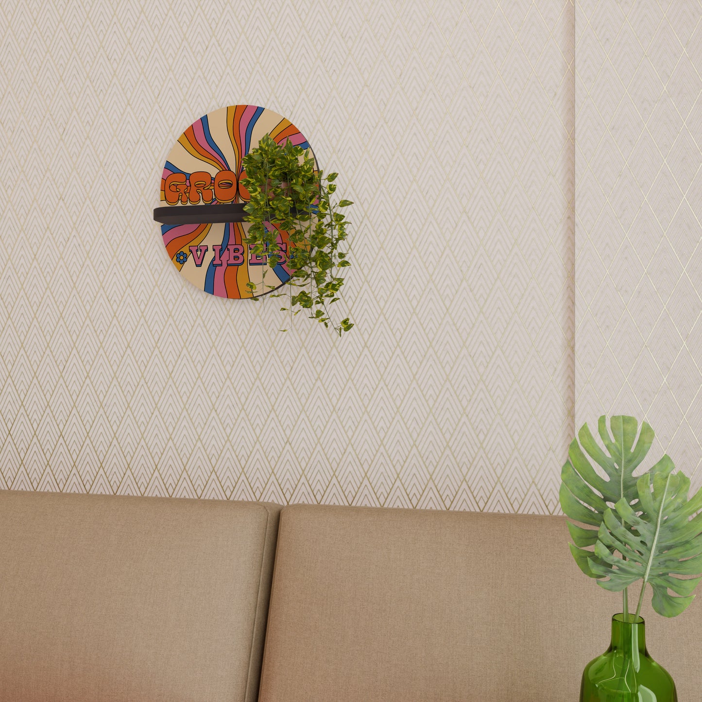 RADIANT GROOVY VIBES Art Shelf