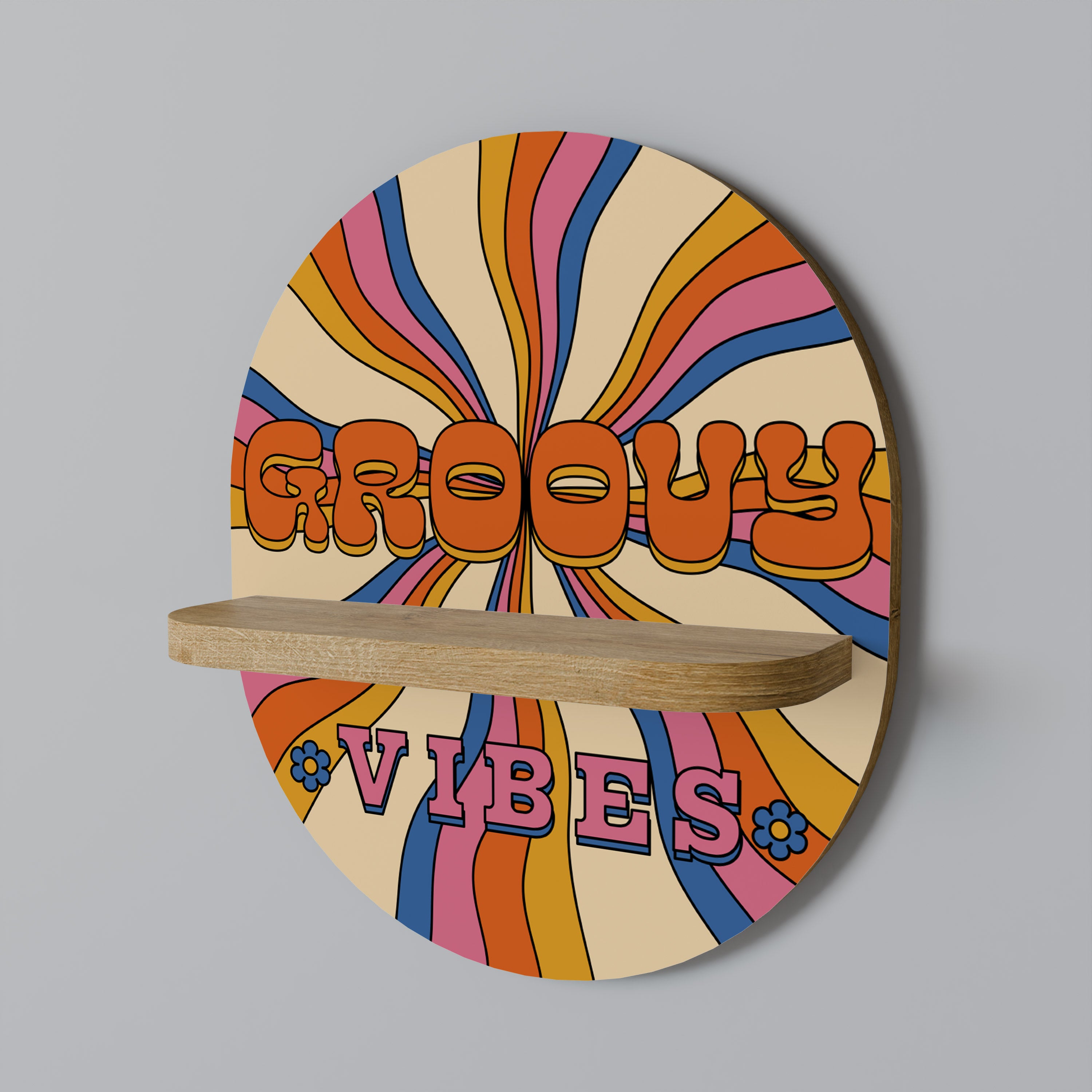 RADIANT GROOVY VIBES Decorative Art Shelf