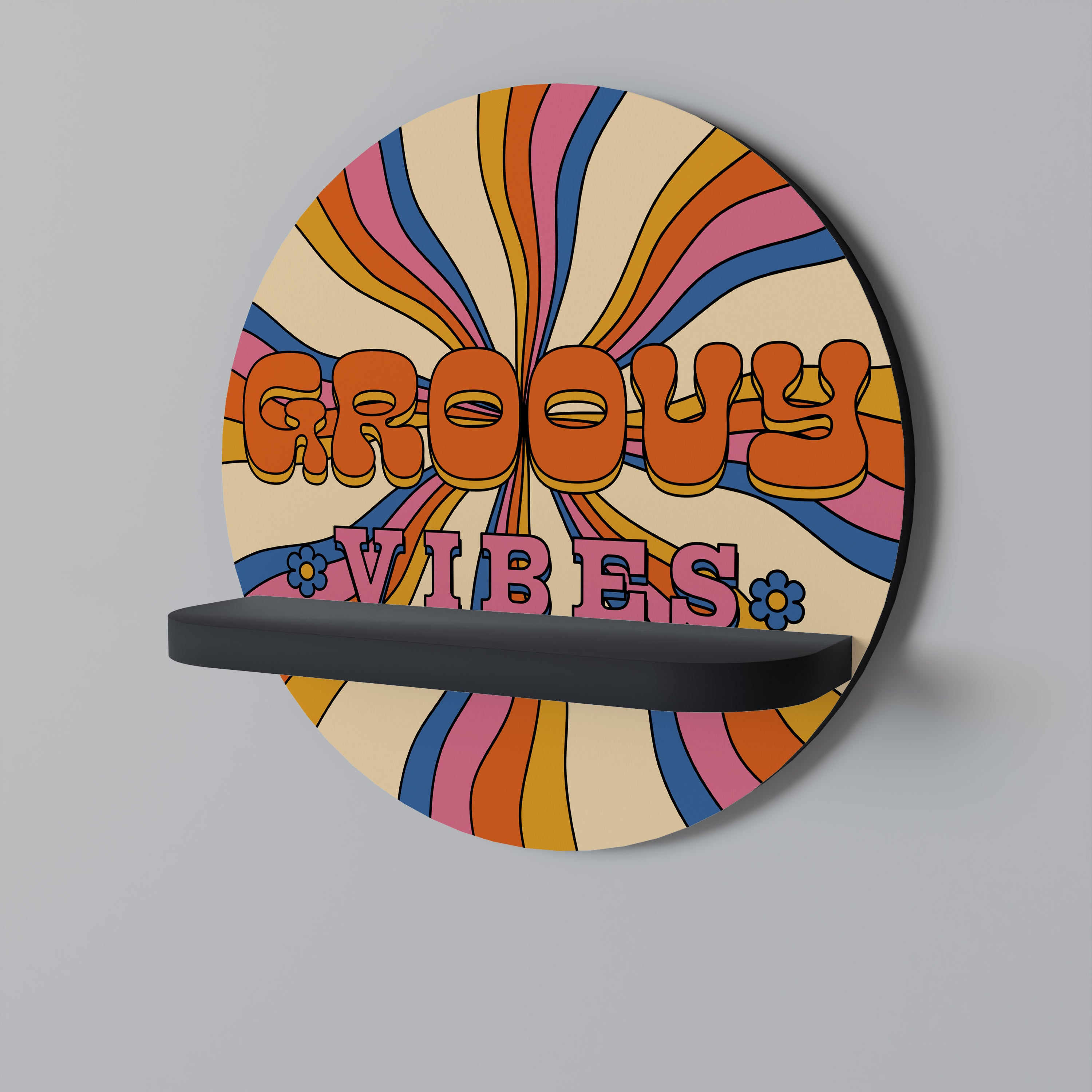 RADIANT GROOVY VIBES Decorative Art Shelf