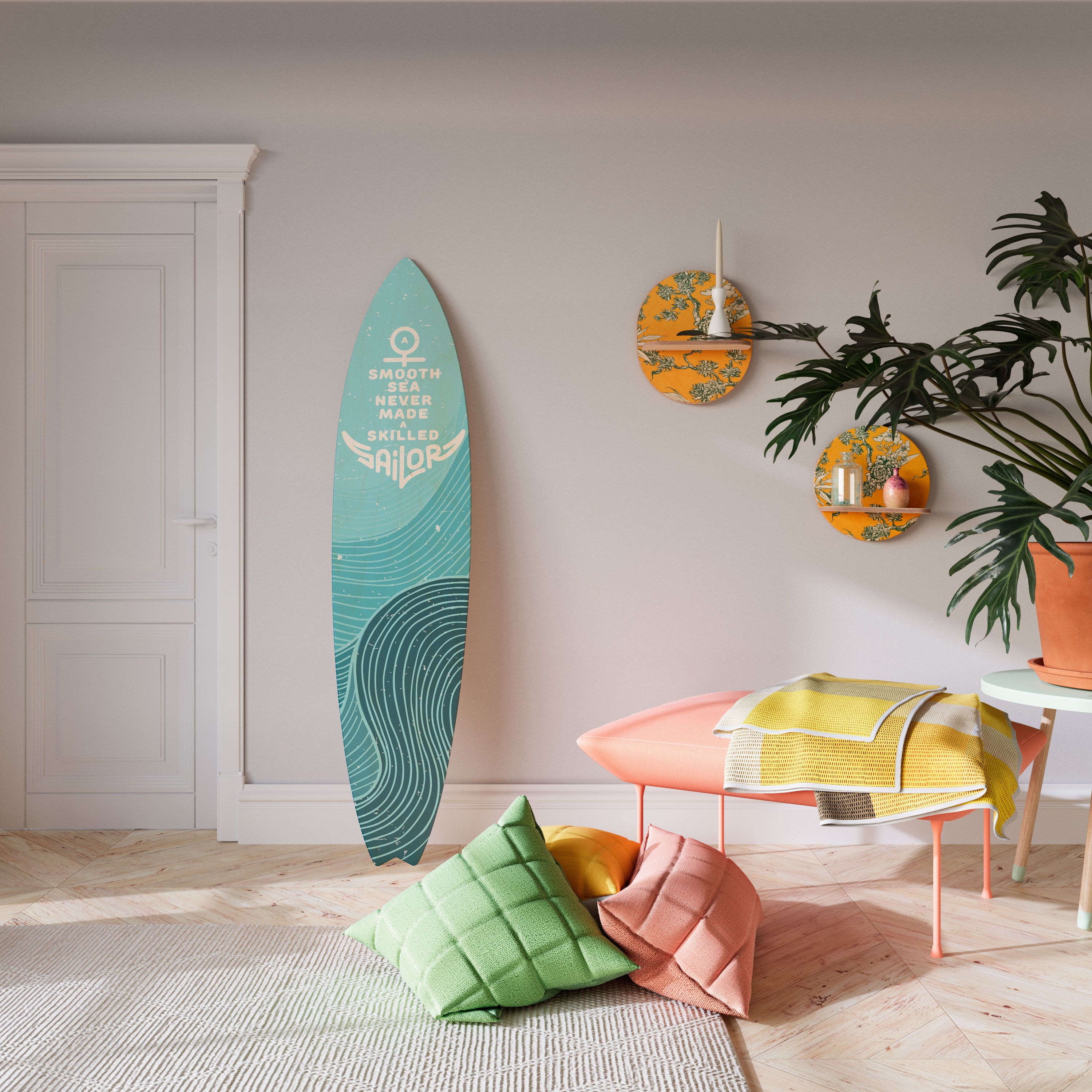 SKILLED SAILOR Surfboard Decorative Panel