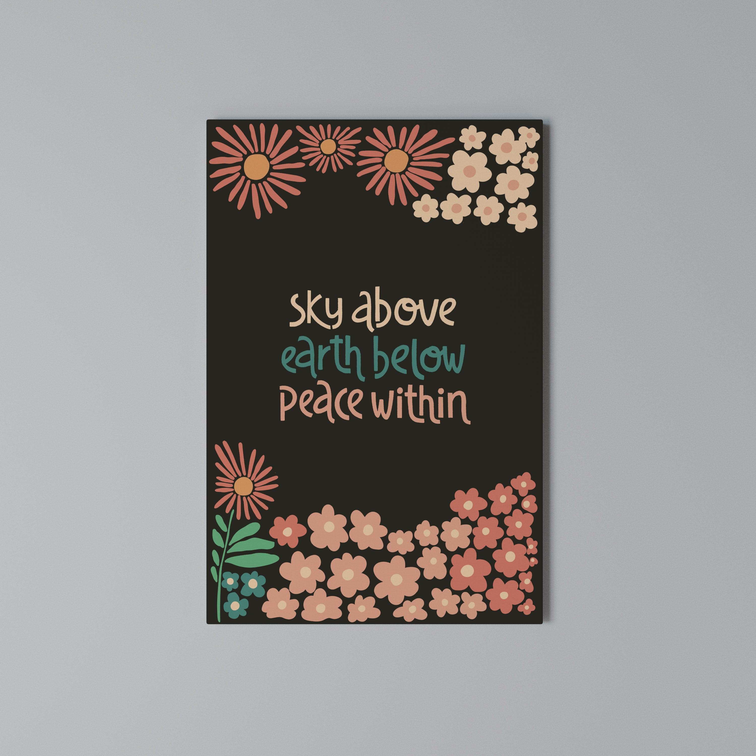 PEACE WITHIN Vertical Canvas Print