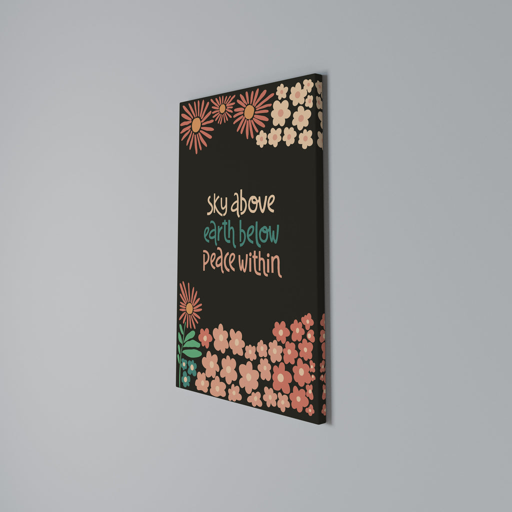 PEACE WITHIN Vertical Canvas Print