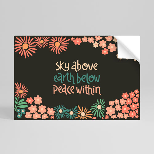 PEACE WITHIN Póster Autocolante Horizontal