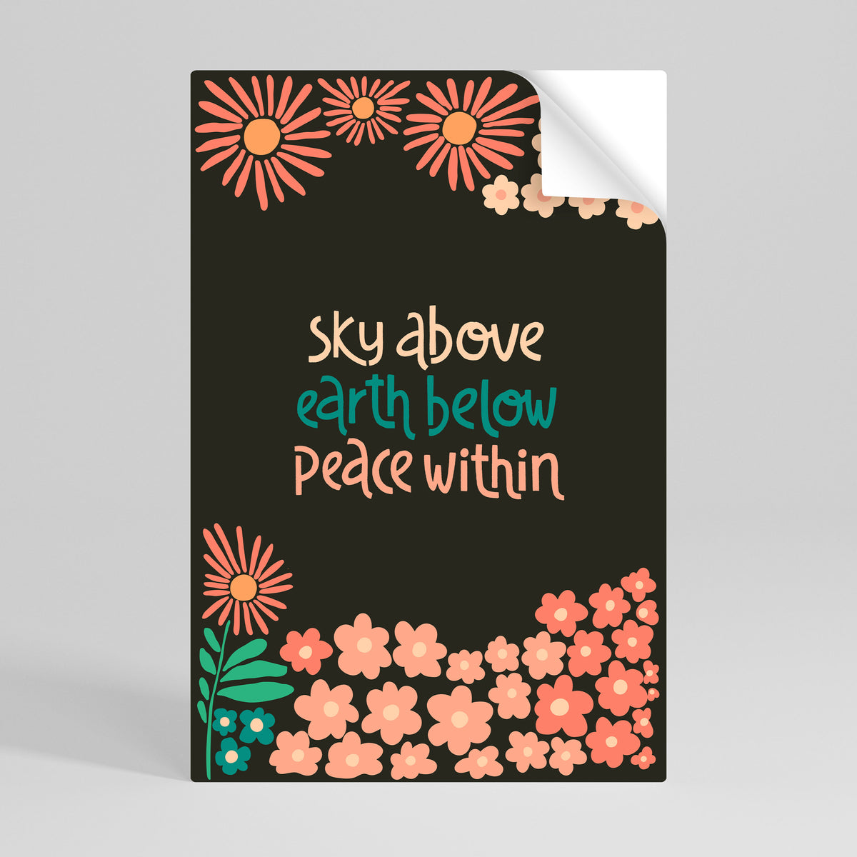 PEACE WITHIN Peel and Stick Vertical Poster