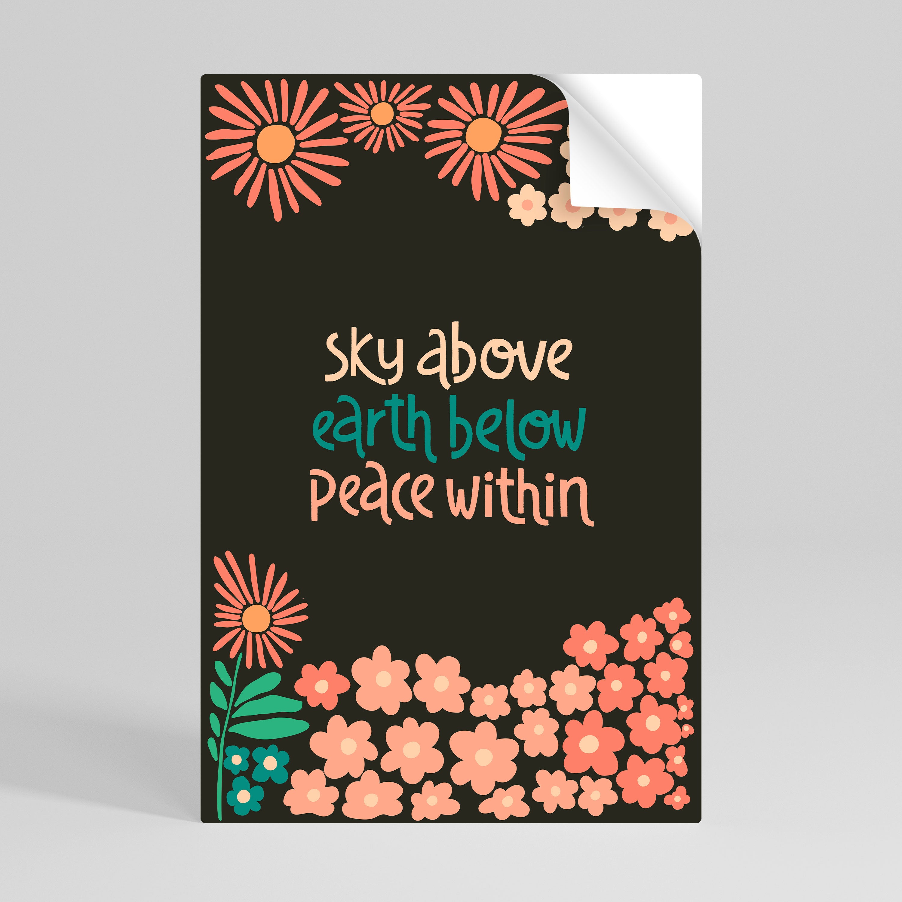 PEACE WITHIN Peel and Stick Vertical Poster