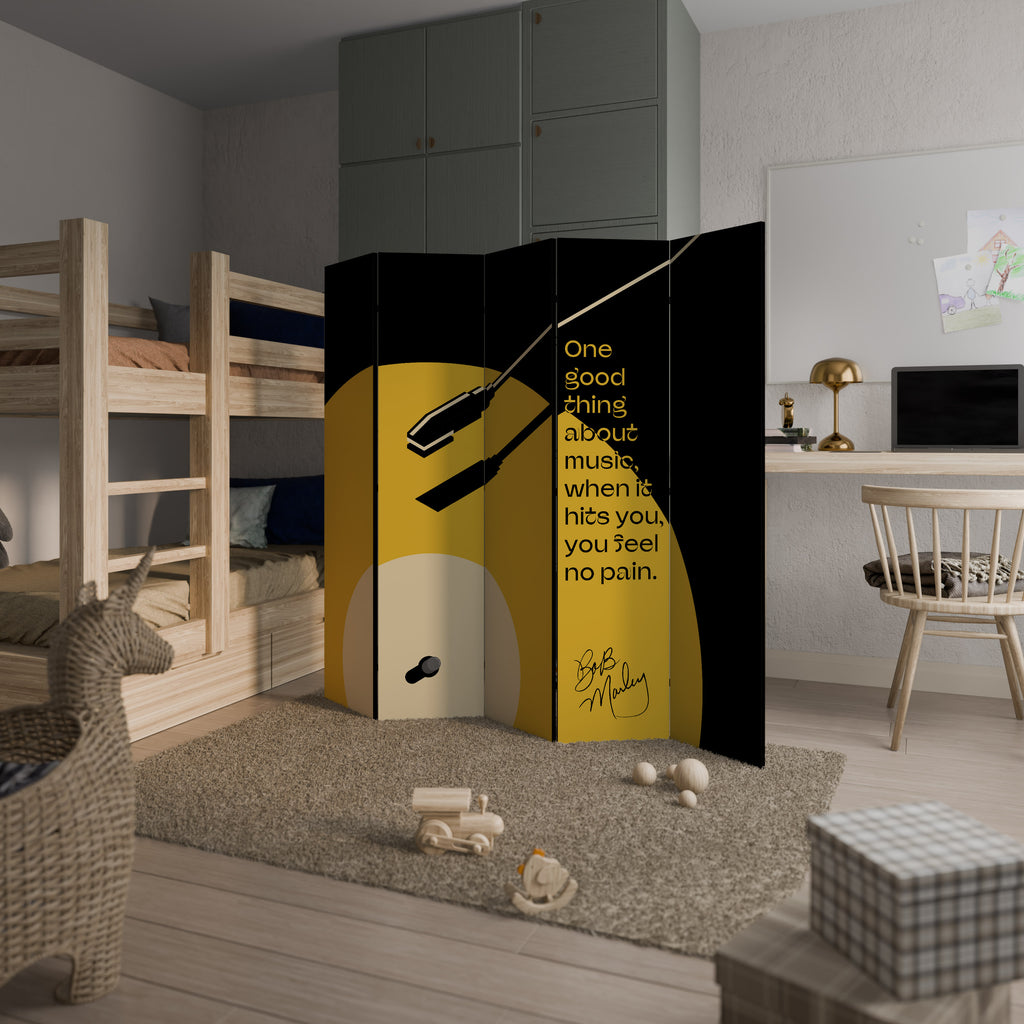 MUSIC - NO PAIN 5dílný paraván