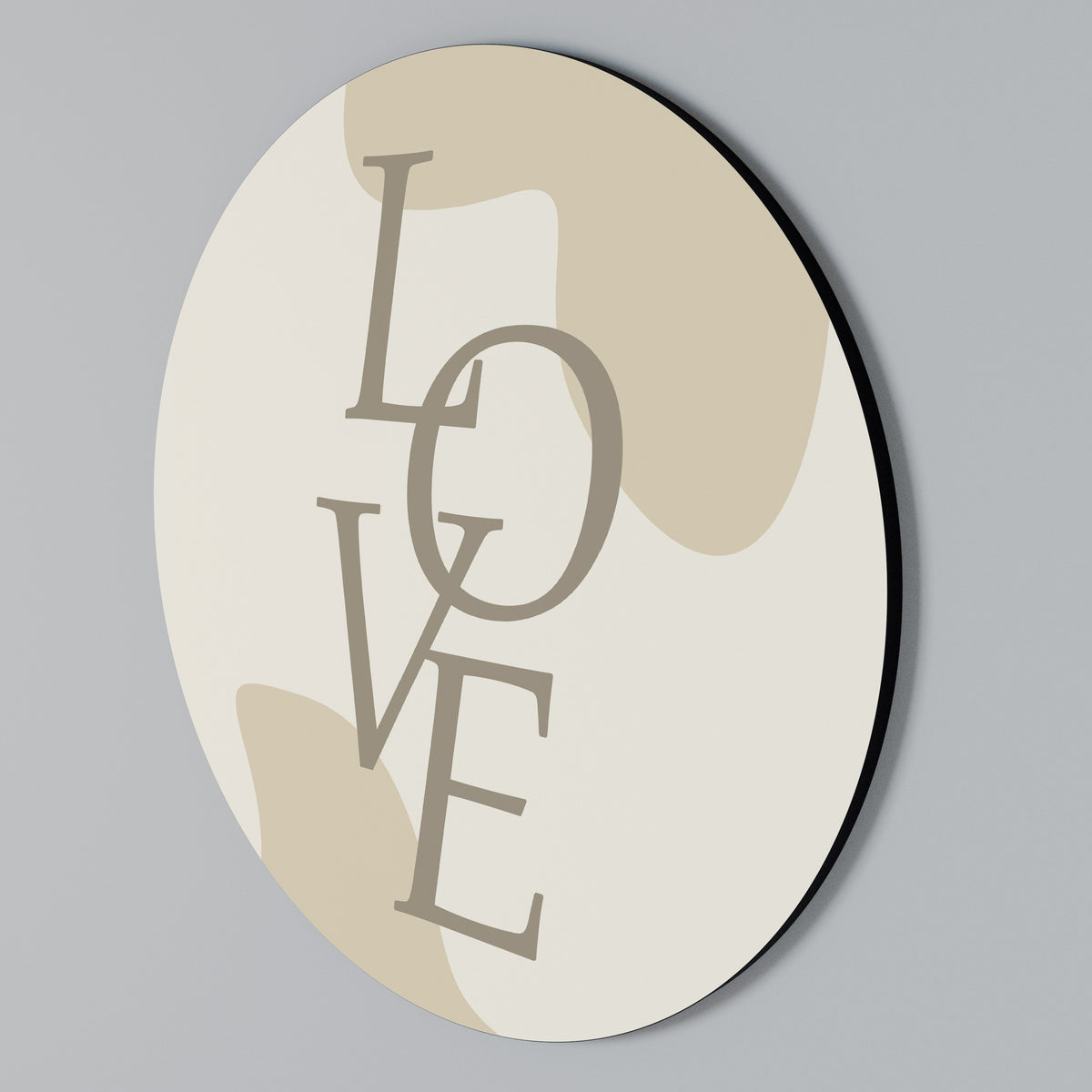 LOVE IN FORM Round Wall Art
