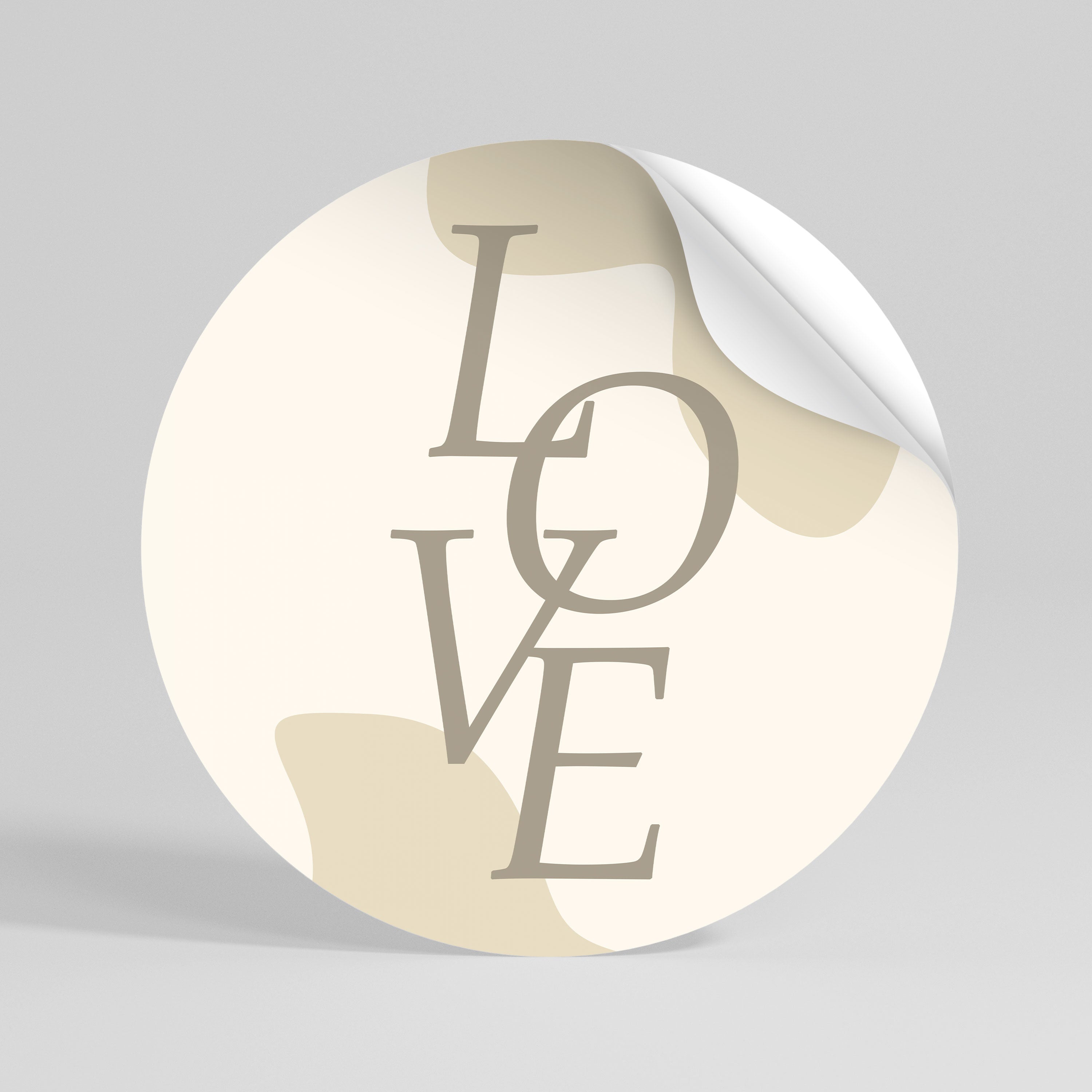 LOVE IN FORM Αυτοκόλλητη Αφίσα στρογγυλή