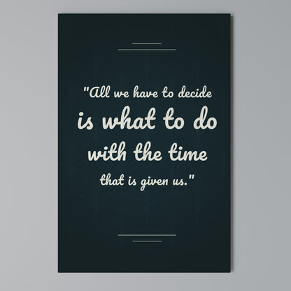 DECISIONS IN MOMENTS Vertical Canvas Print