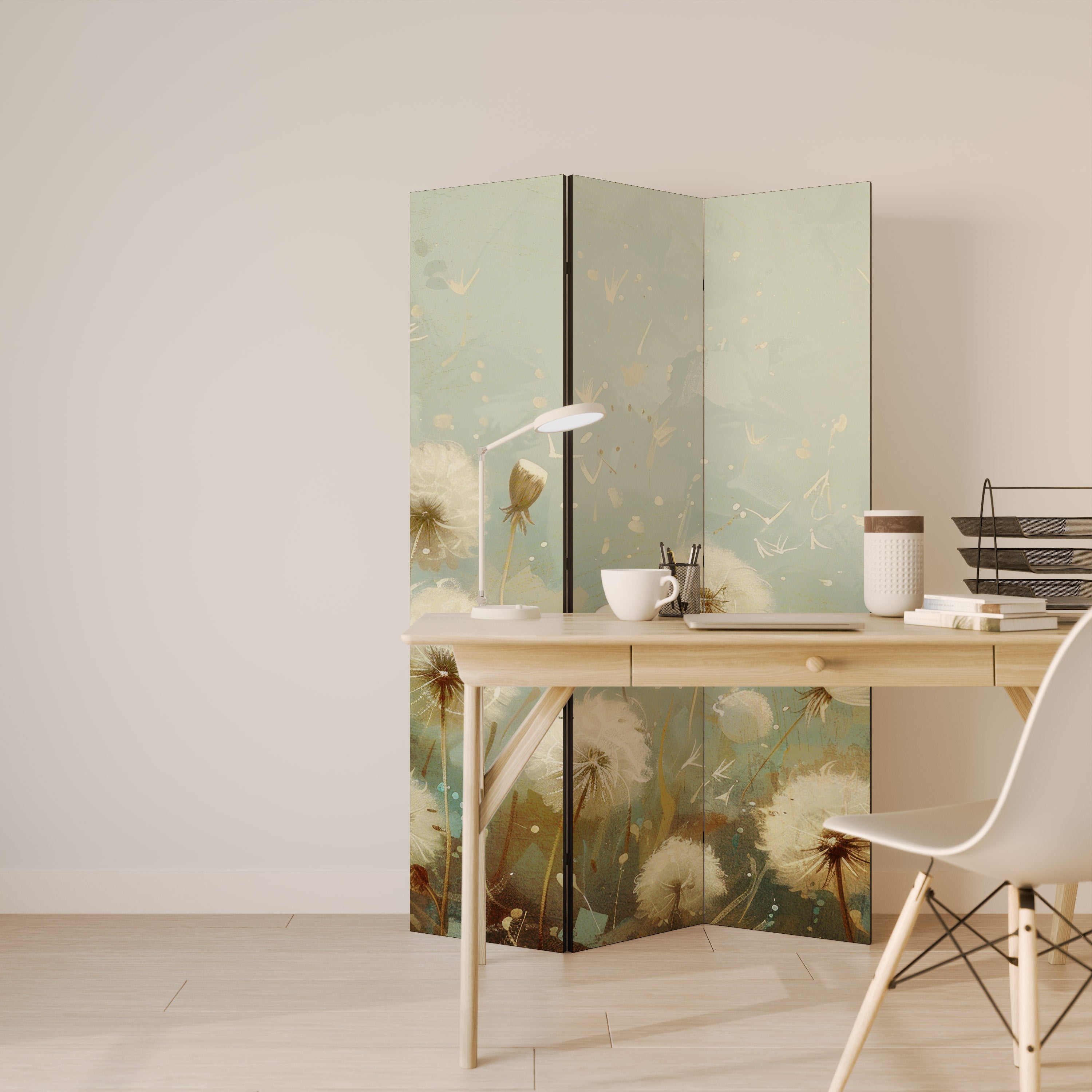 DREAMY MEADOW Dekorativ rumsavdelare – 3 paneler