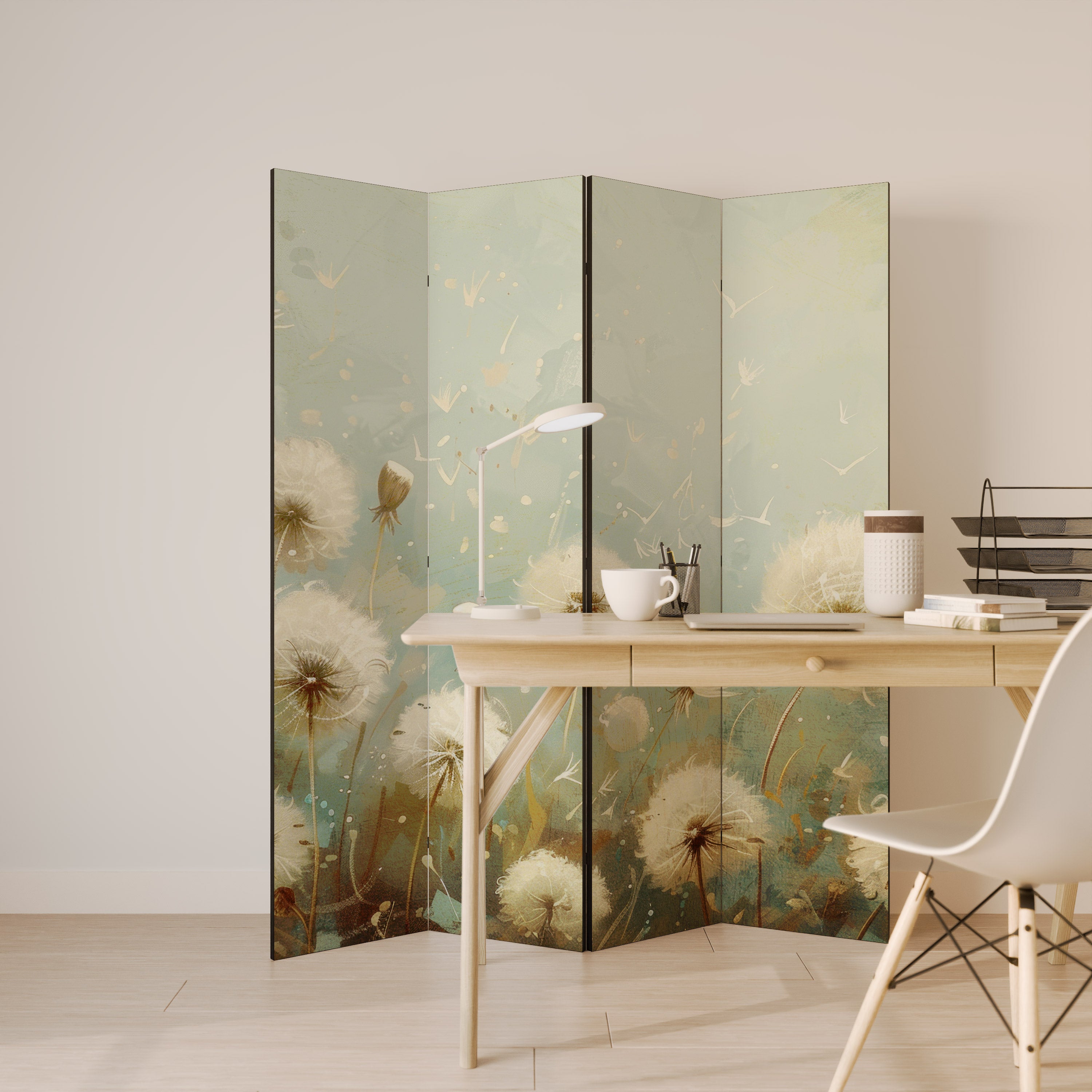 DREAMY MEADOW 4-Panel Room Divider