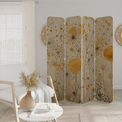 MORNING GLADE 4-Panel Plywood Room Divider