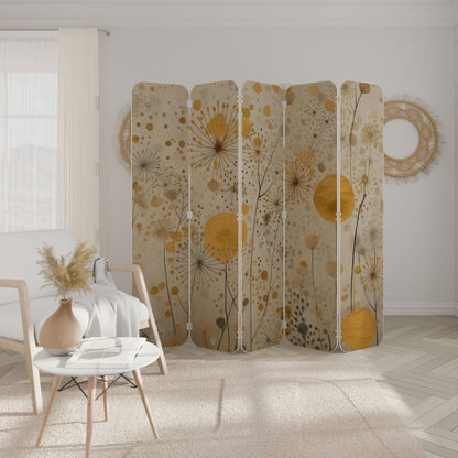 MORNING GLADE 5-Panel Plywood Room Divider