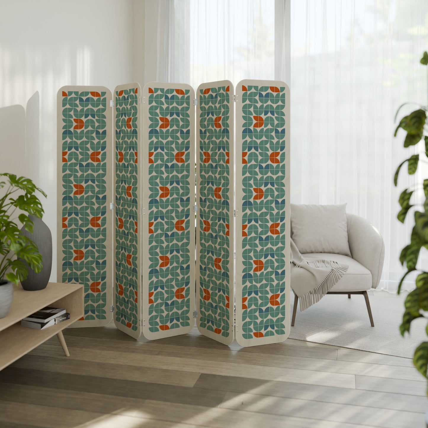 BE THE CHANGE 5-Panel Plywood Room Divider