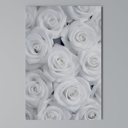 ELEGANCE IN WHITE Quadro em tela vertical