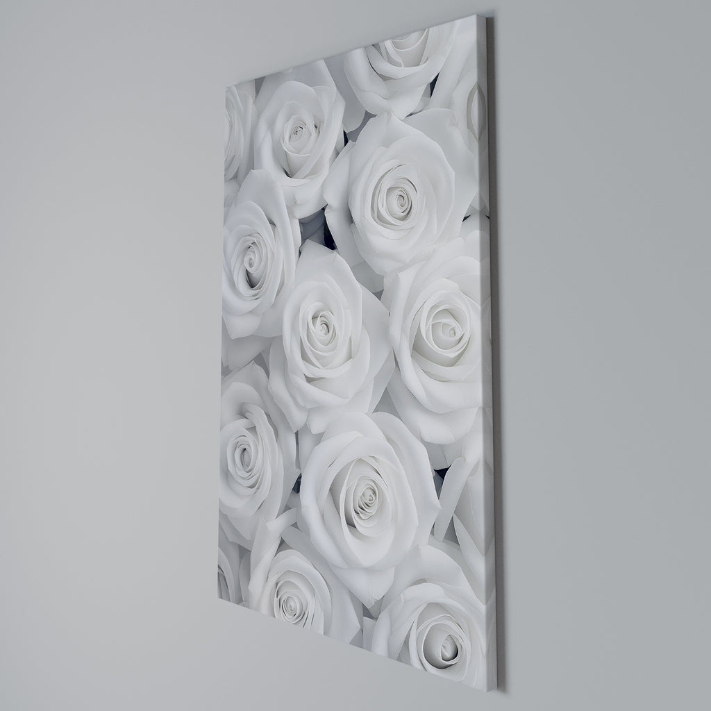 ELEGANCE IN WHITE Quadro em tela vertical