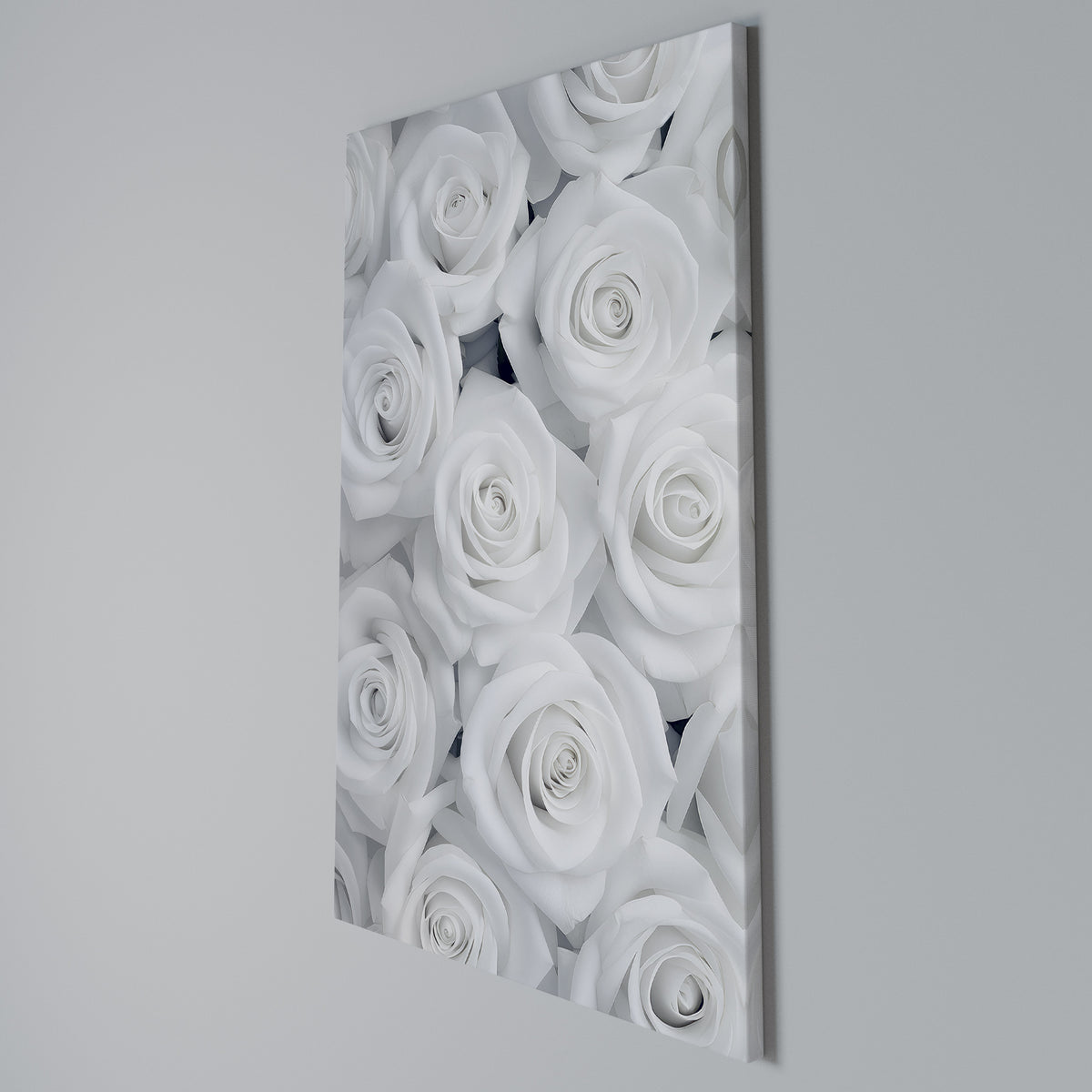 ELEGANCE IN WHITE Quadro em tela vertical