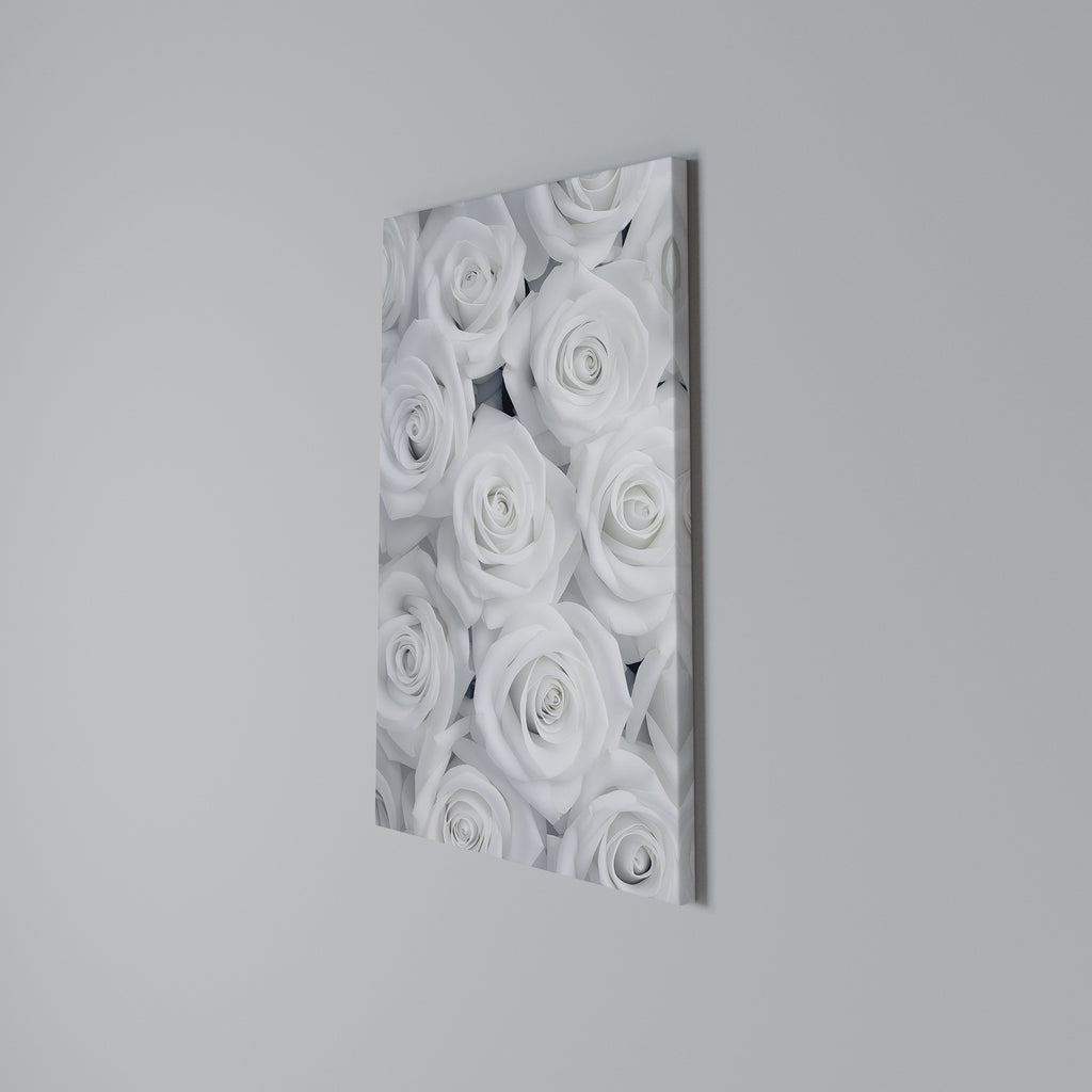 ELEGANCE IN WHITE Quadro em tela vertical
