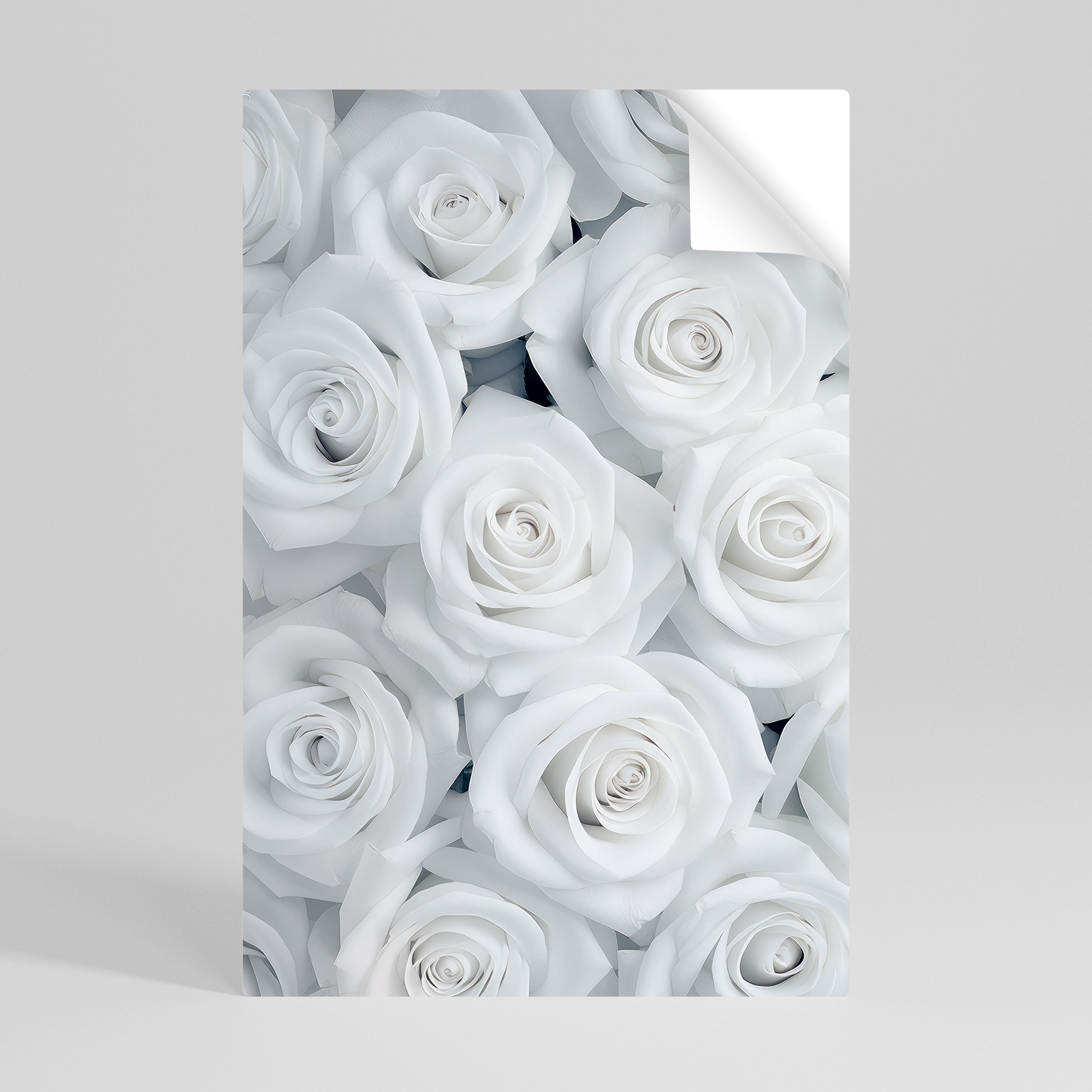 ELEGANCE IN WHITE Peel and Stick Vertical Poster